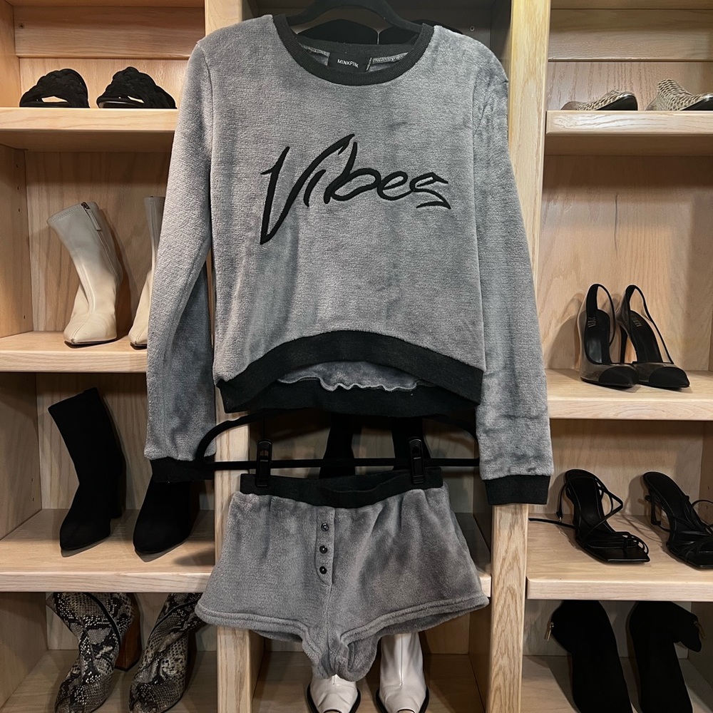 MINKPINK cozy two piece lounge set